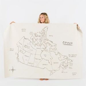 Gathre large leather play mat Canada map